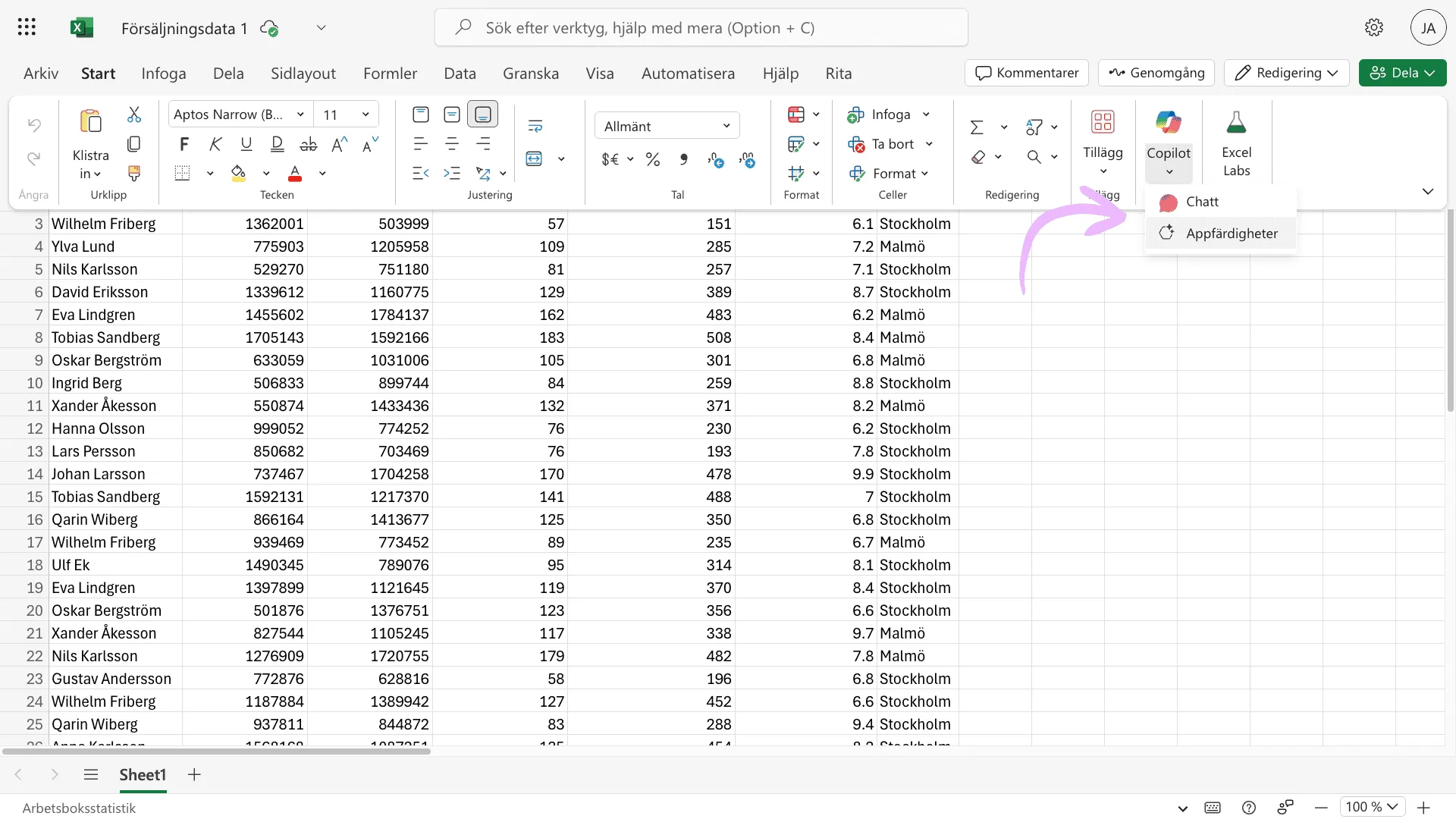 Excel guide