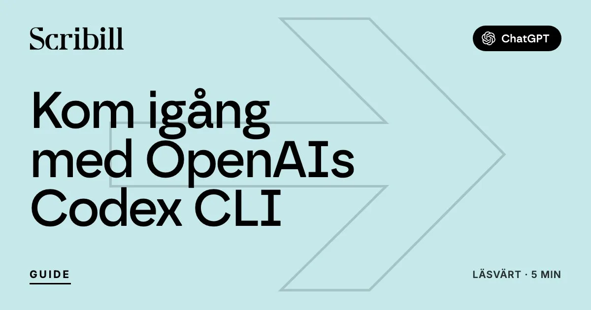 Kom igång med OpenAIs Codex CLI
