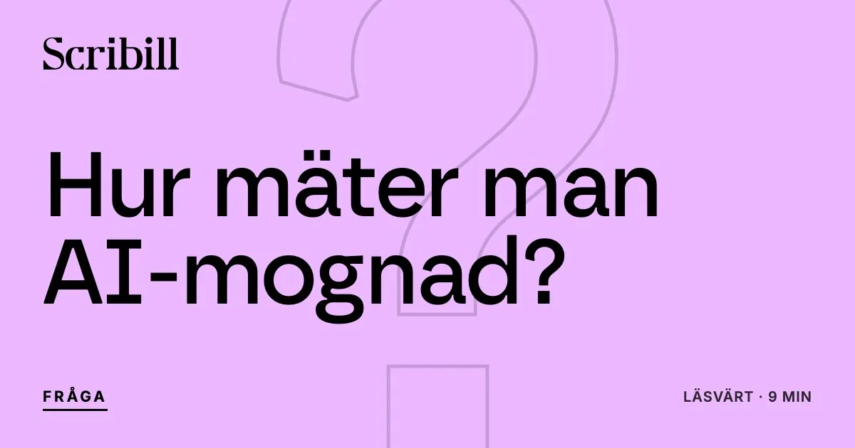 Hur mäter man AI-mognad