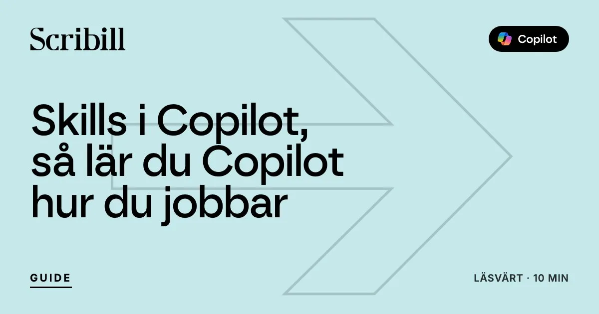 Skills i Copilot, så lär du Copilot hur du jobbar